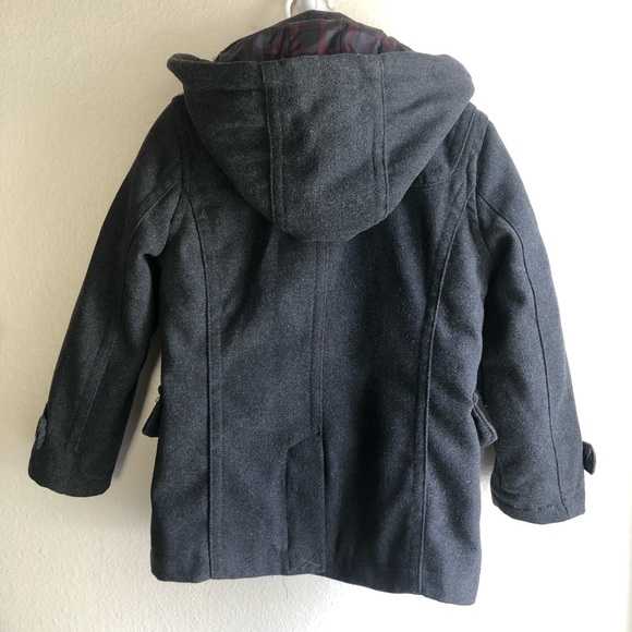 BOYS TOGGLE PEACOAT with Detachable Hood Size 4 - Picture 2 of 7